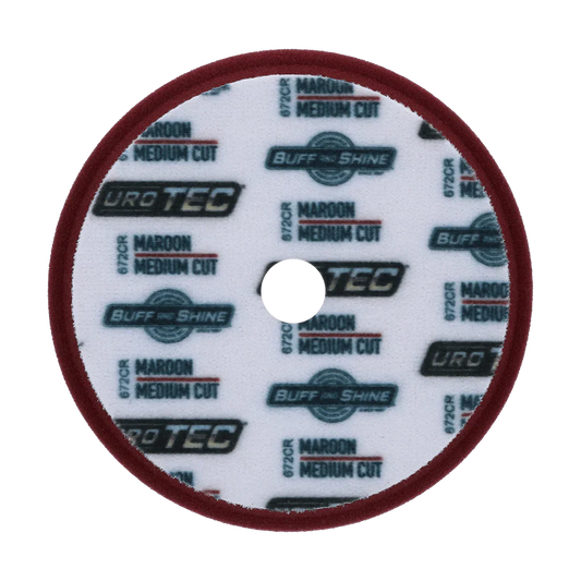 BUFF AND SHINE MAROON URO-TEC MEDIUM CUTTING PAD FOR LONG THROW DA